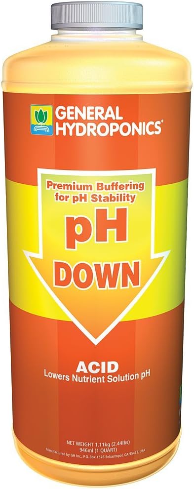 General Hydroponics 1 Quart Ph Down