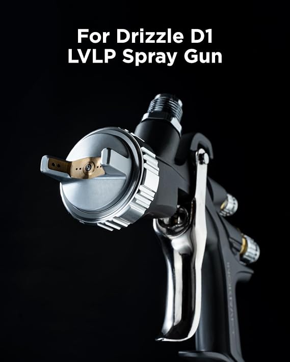 InoKraft Nozzle Set, 1.3mm Needle, Fluid Nozzle and Air Cap Set for Drizzle D1 LVLP Spray Gun, Precise, Durable