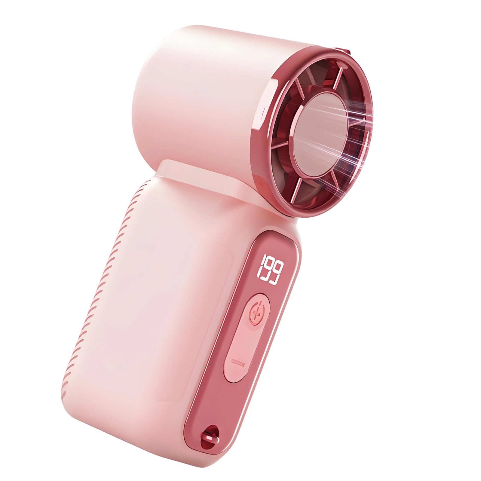 Elnwnnkc Portable Outdoor Handheld Fan 199 Speed USB Rechargeable Control Cooling with Digital Display Handheld