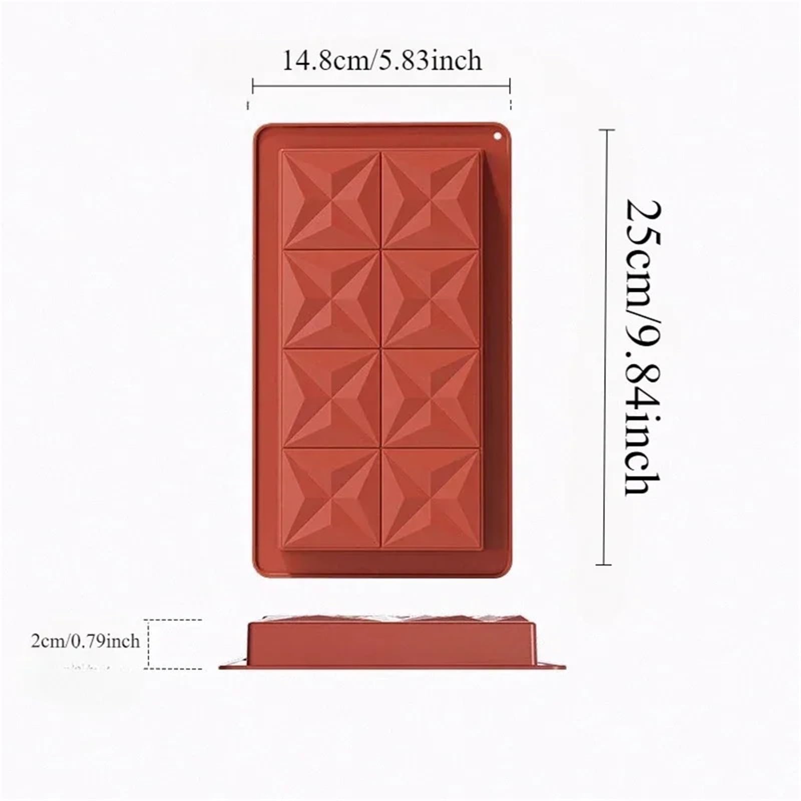 4 pezzi di stampo for cioccolato, in silicone spesso for riempire barrette al pistacchio, for caramelle grandi dimensioni for Per La Produzione Del Cioccolato