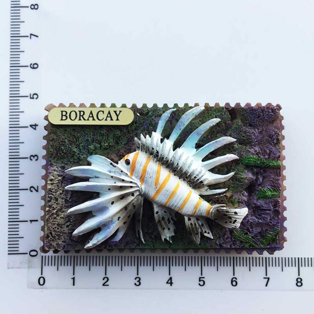 Magnete Frigorifero 3D Boracay Filippine - 7,7x4,8 Cm, Poliresina, Fatto A Mano, Souvenir Di Viaggio