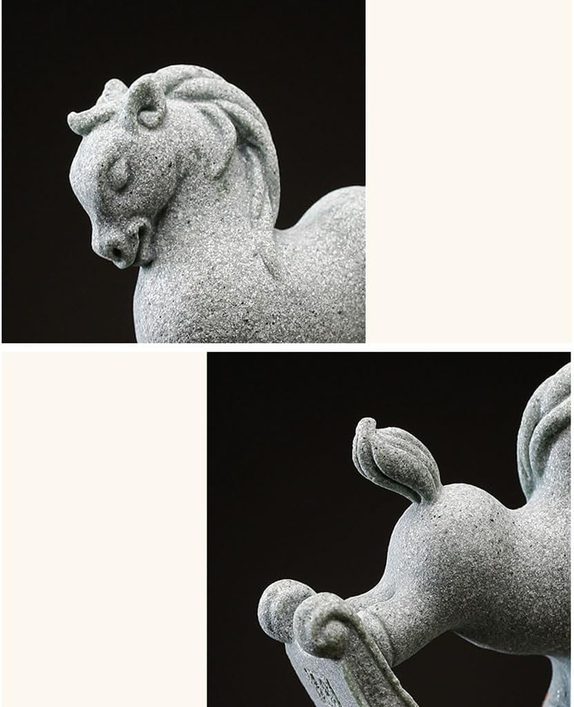 Desktop Decoration Creative Horse Tea Pet Ornaments Fish Tank Landscaping Decoration Stone Country Style Horse Table Decoration Sculptures Home Decor