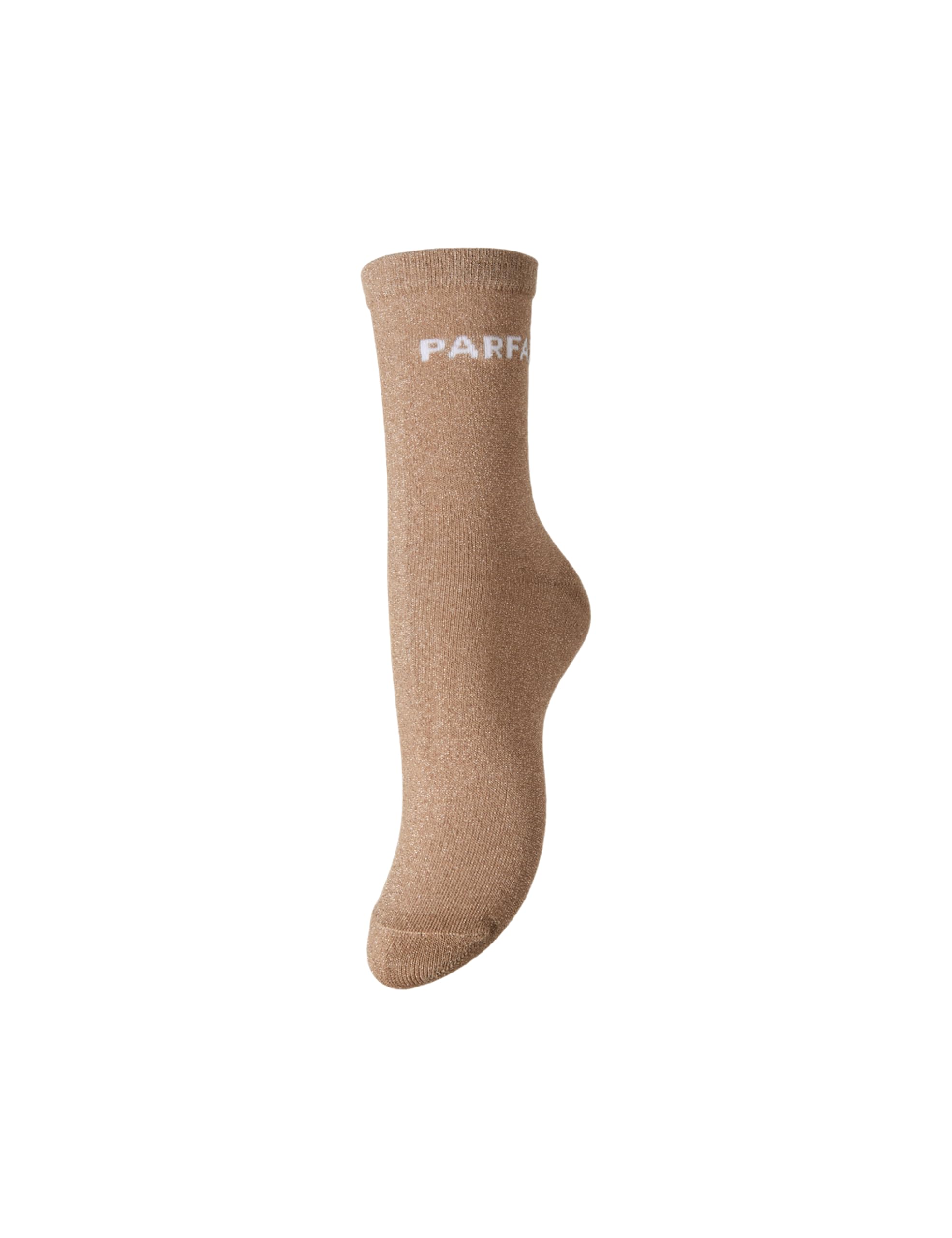 Pieces Women's Natural Pcsebby Long Glitter Statement Sock Noos