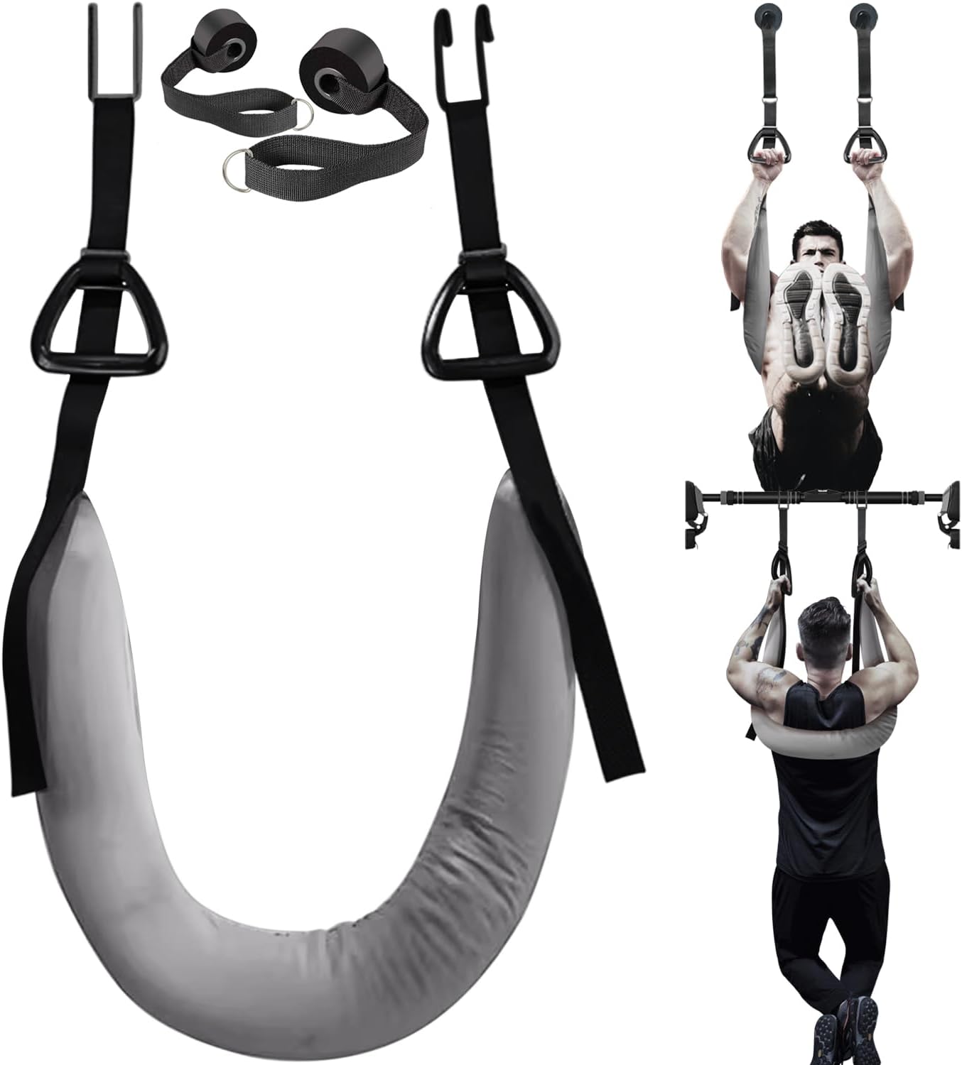 Hanging Ab Straps with Door Anchor & Pull up bar Hook, Abs Pecs Biceps…