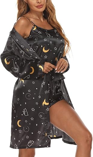 3 Pcs Pajama Set, Durable Comfortable Loose Fit Breathable Tank Top Shorts Sleepwear Set L Black