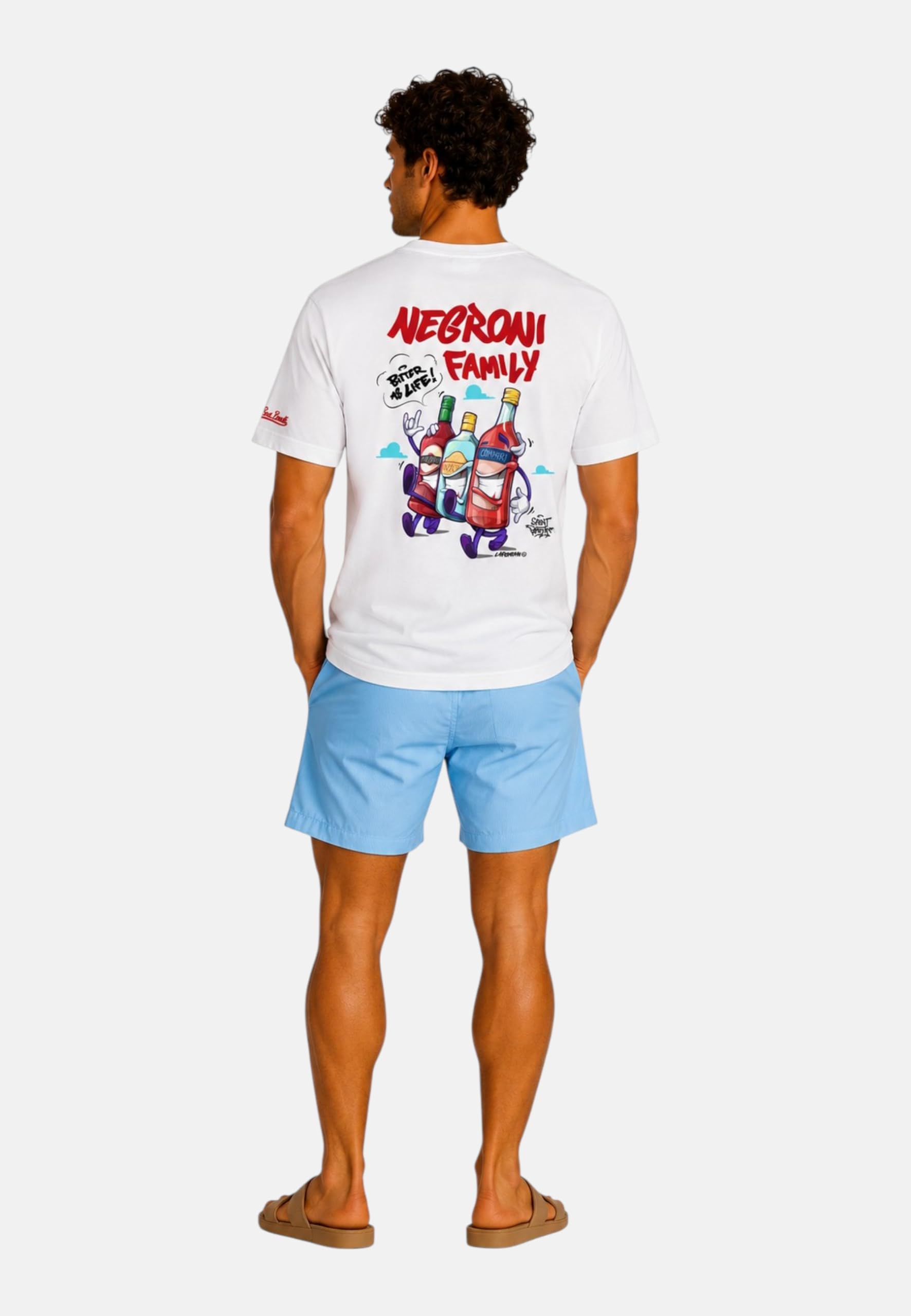 Saint Barth Mc2 - Camiseta de manga corta para hombre de algodón PRL0002-Cpt Negroni