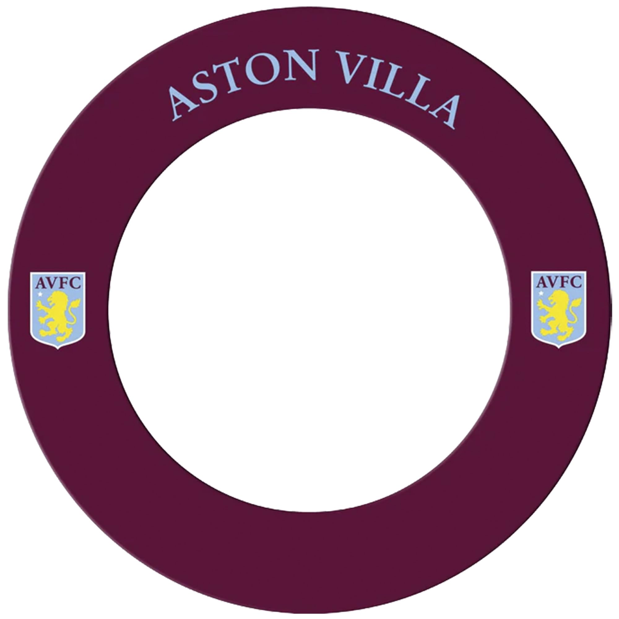 FOCO Offically Licensed Aston Villa Football Club Villans FC Dartboard and Darts Surround, Crest, Claret/Blue (SU217)