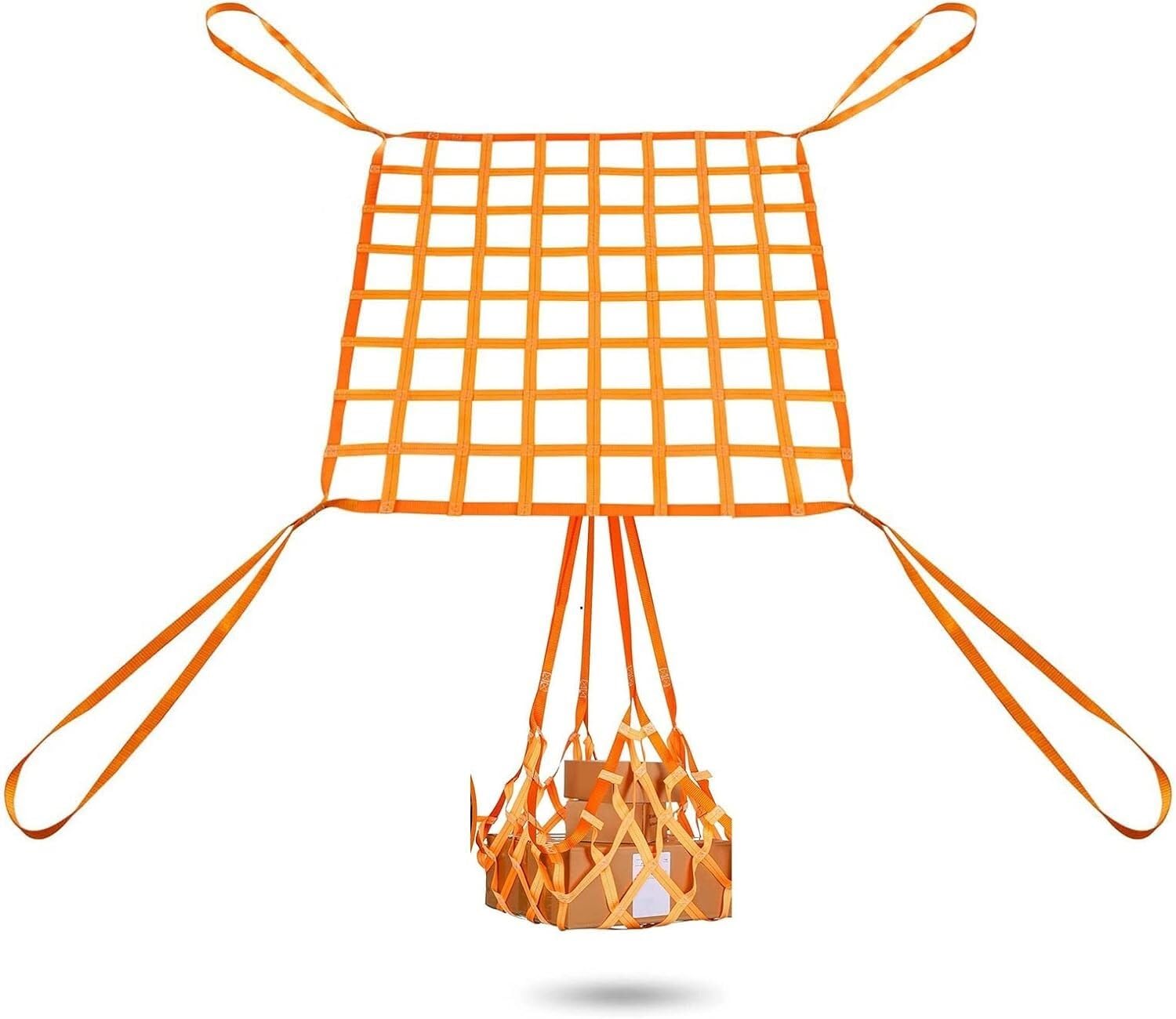 HSF Bezpieczne pasy do podnoszenia, mocne nośne pasy do transportu materiałów, spersonalizowane pasy do transportu ładunku siatki podnoszącej (Size : 3X3M/Mesh 15cm/Load 2t)