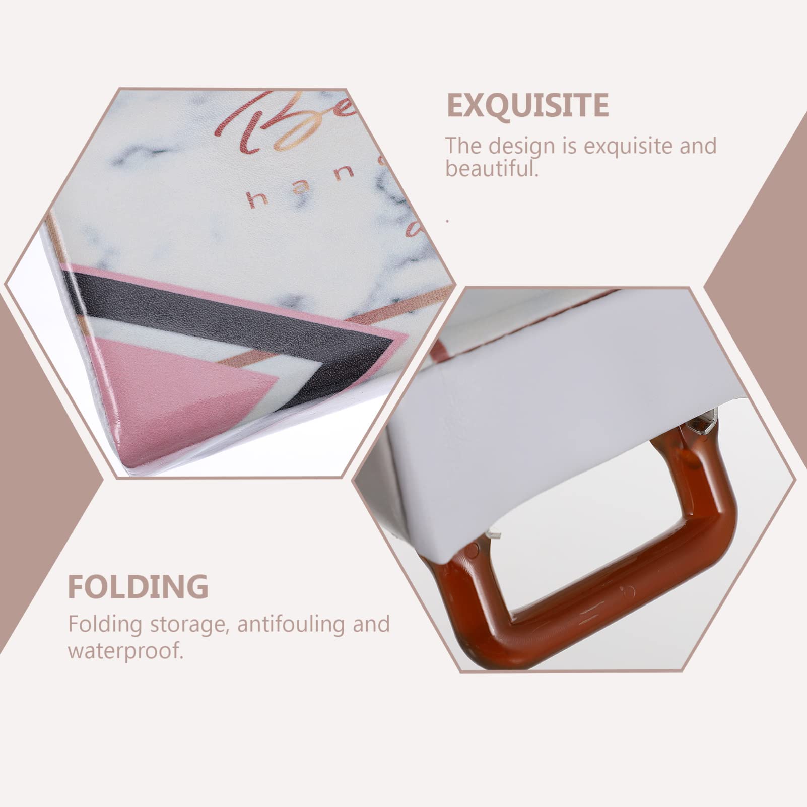 Cuscino PU Supporto Poggiamano, Pieghevole per Manicure