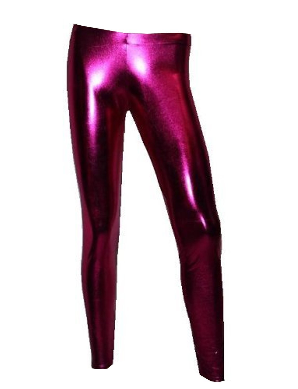 Insanity Metallic Wet Look Leggings (L/XL) Pink