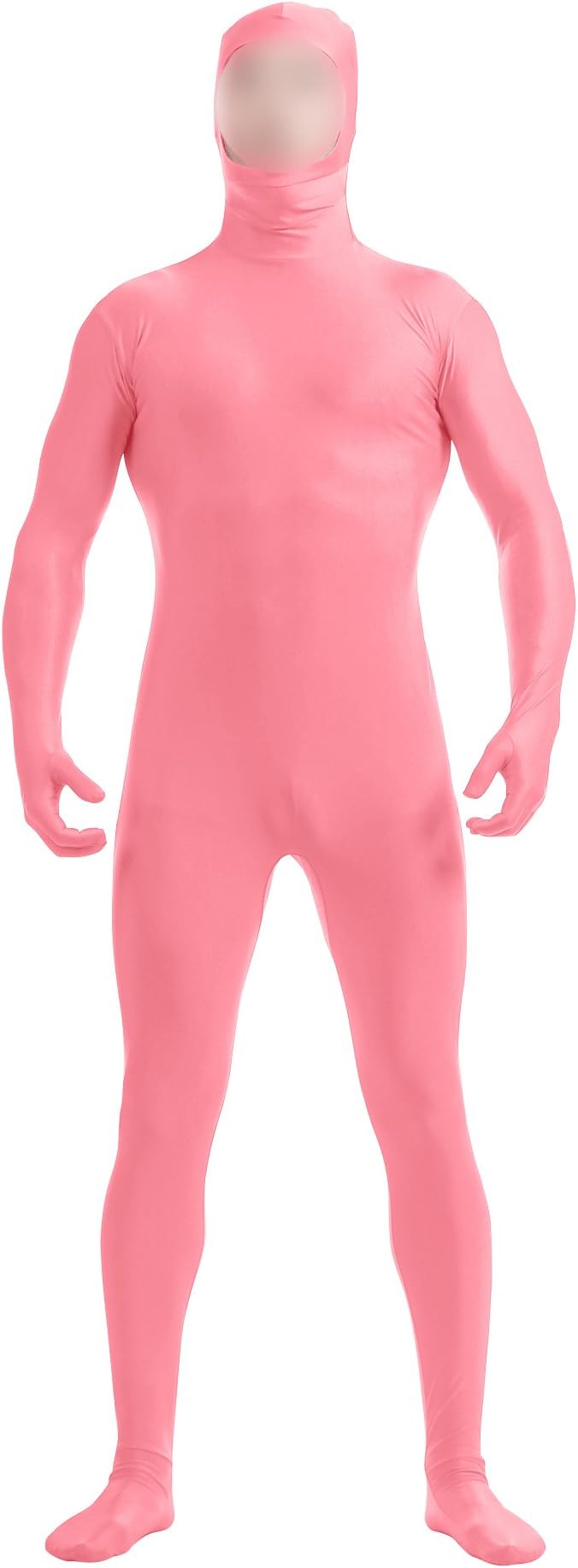 GRTLPOKlucky baby store Boys' Mens Full Body Open Face Spandex Lycra Unitard Mask Zentai Costume Bodysuit (S, pink)