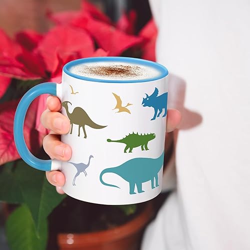 Miniatura 3 de YHRJWN Taza de dinosaurio, regalos novedosos para cumpleaños de Navidad, regalos de dinosaurio para niños, niñas, hijo, hija, amigos, regalos para