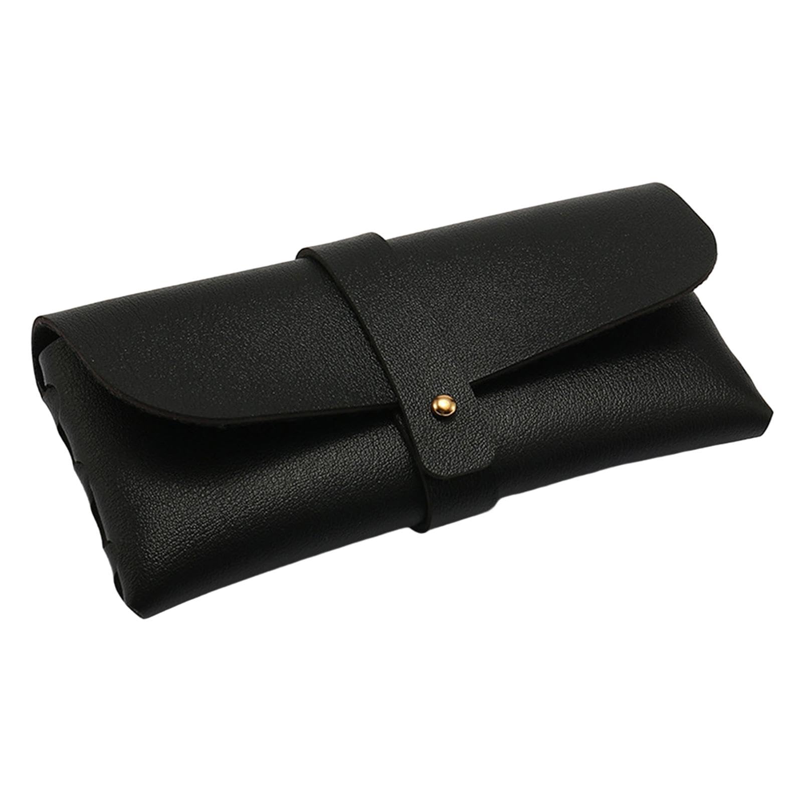 Black PU Leather Glasses Case Portable Large Storage Bag Soft Eyeglass Pouch|Health & Beauty | Vision Care | Eyeglass Cases-image-1