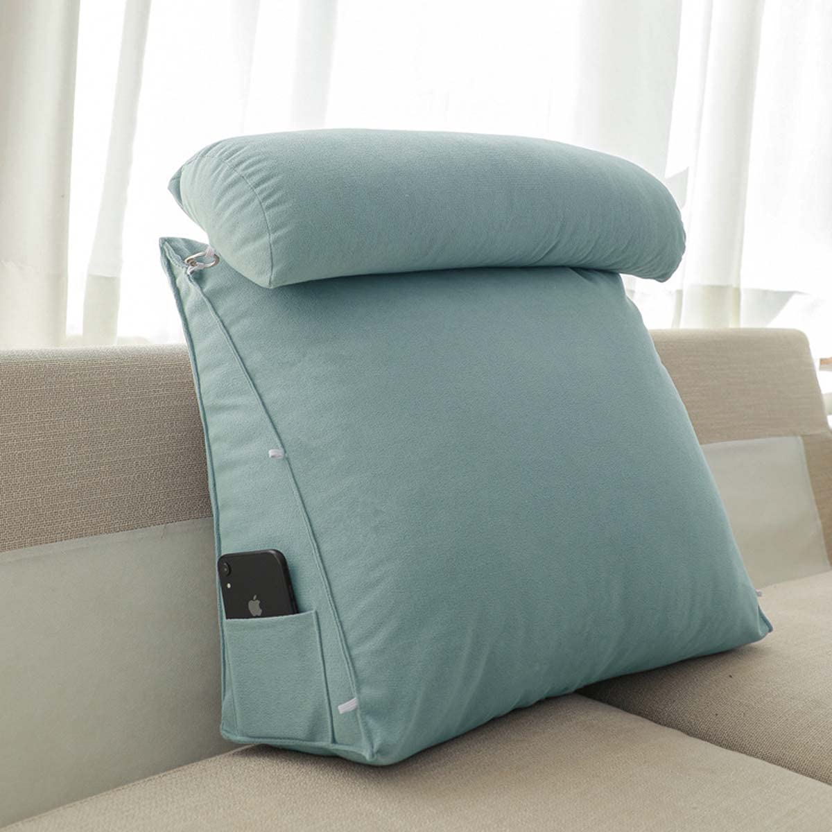 Yanan Grand coussin cale triangulaire pour tête de lit, coussin de lecture, coussin de soutien Yanan Grand coussin cale triangulaire pour tête de lit, coussin de lecture, coussin de soutien