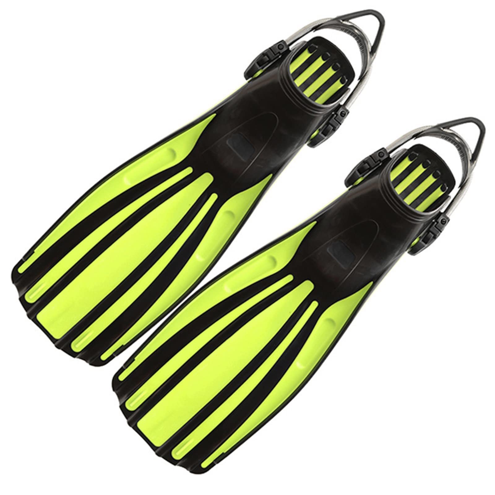Flipper - Aletas de acero inoxidable para buceo, aletas de resorte, aletas de natación para adultos, zapatos de natación largos de silicona, aletas de buceo
