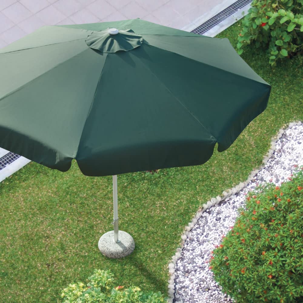 VERDELOOK Ombrellone in Alluminio e Poliestere, 3x3 m, Verde Scuro