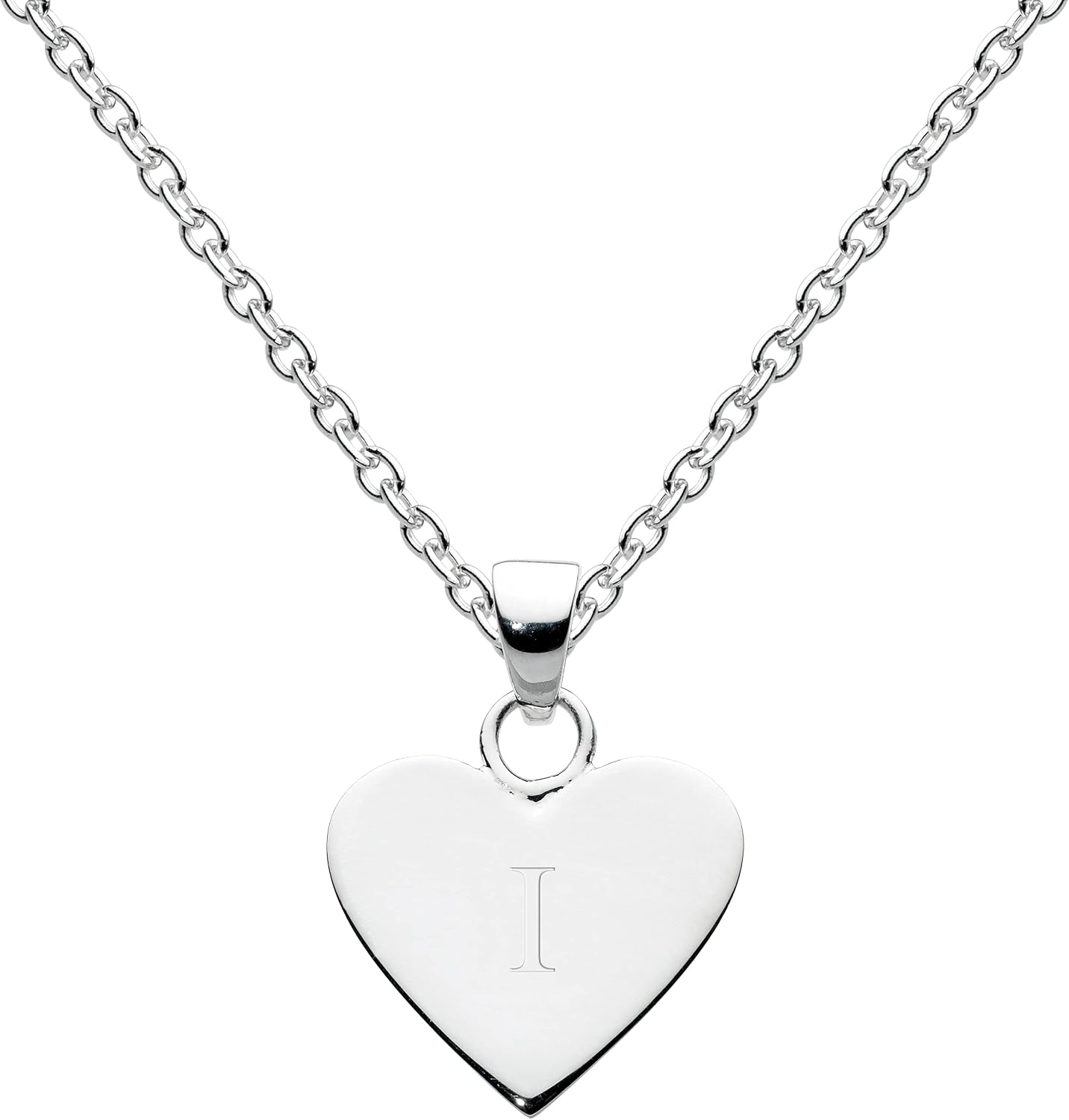Dew Sterling Silver Dinky Heart Alphabet Pendant 9091HPI013