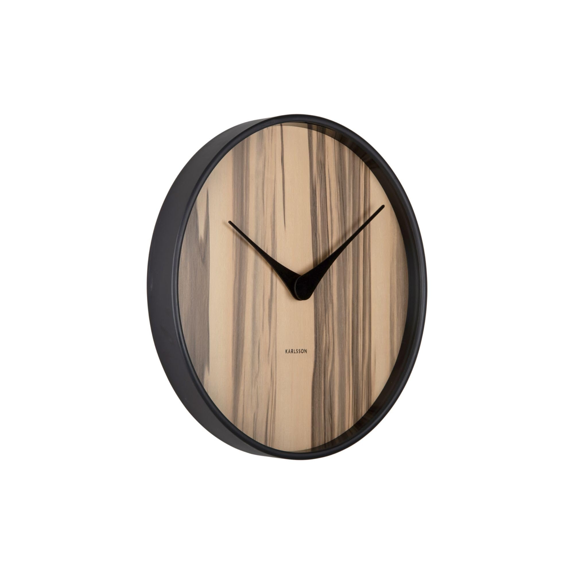 Karlsson Wooden Wall Clock Melange, 36 x 4.5 x 30, Natural, 36 x 4,5 x 30