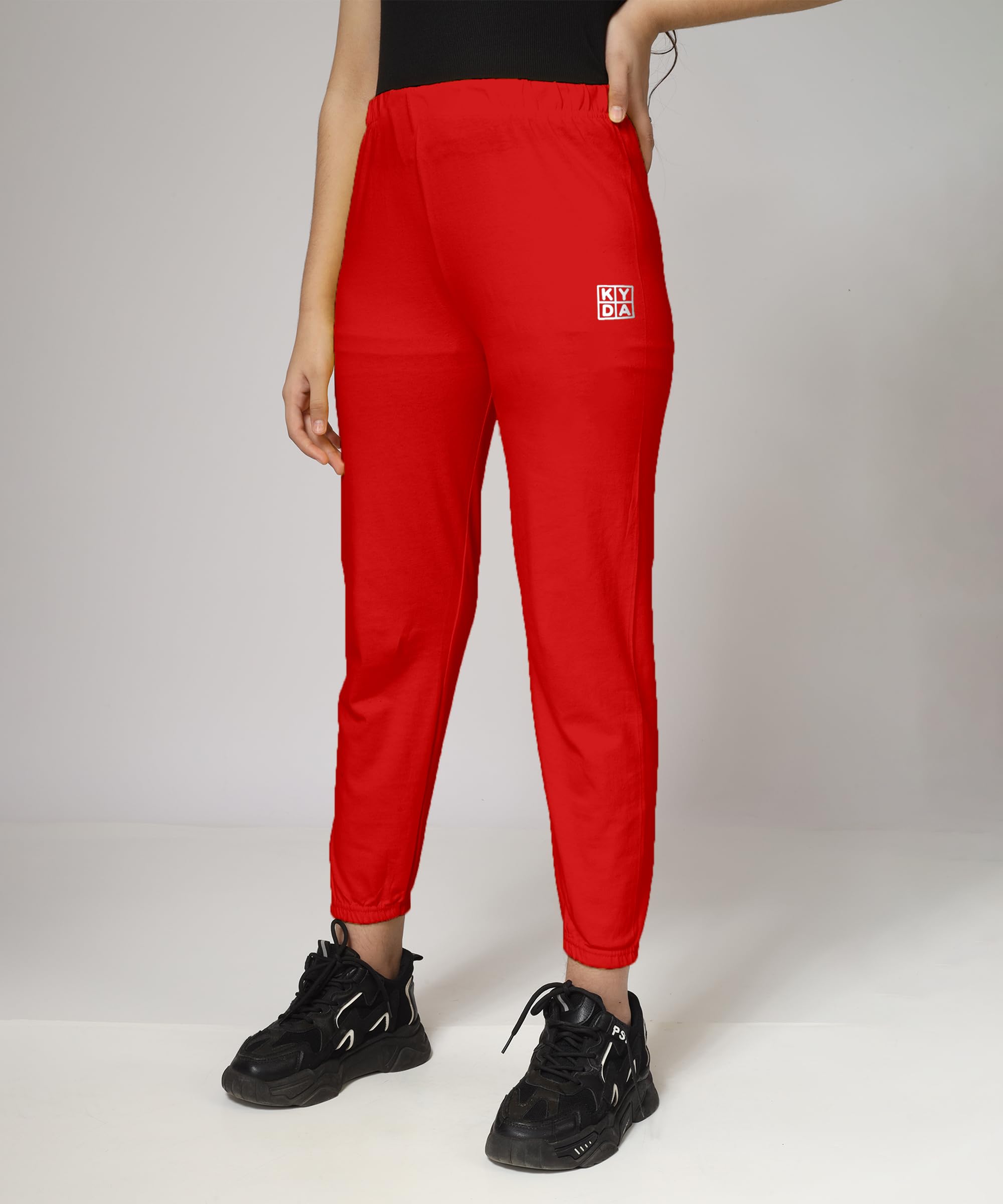 KYDA KIDS Mädchen Sporthose mit mittlerer Leibhöhe, 100% Baumwolle, normale Passform, 2 Stück