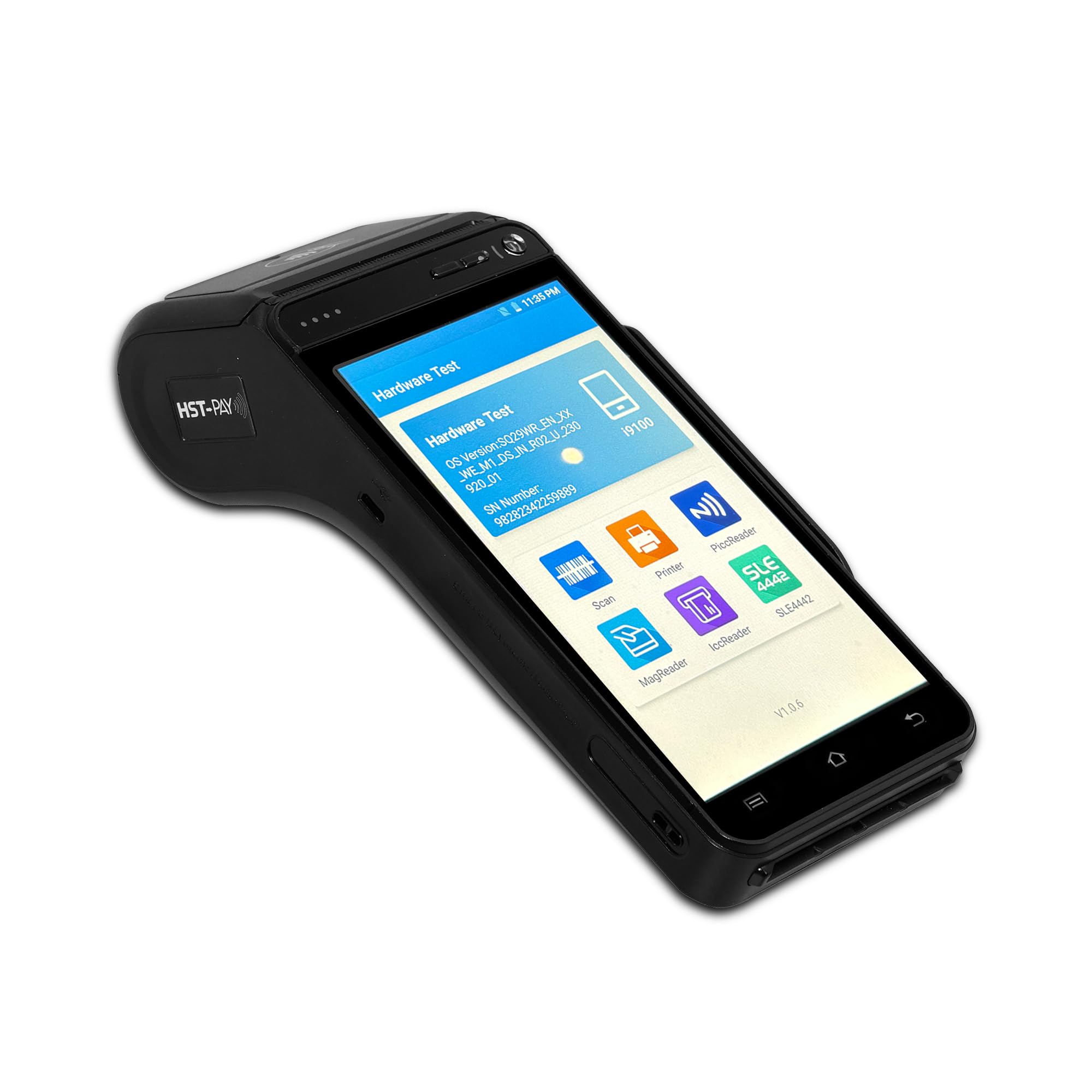 POSSAFE Mobile Card Reader Terminal for Contactless, Chip&PIN, Debit Cards, Credit Cards | POS System with NFC, Barcode Scanner & Thermal Printer | Handheld & All-in-One Payment Compatibility