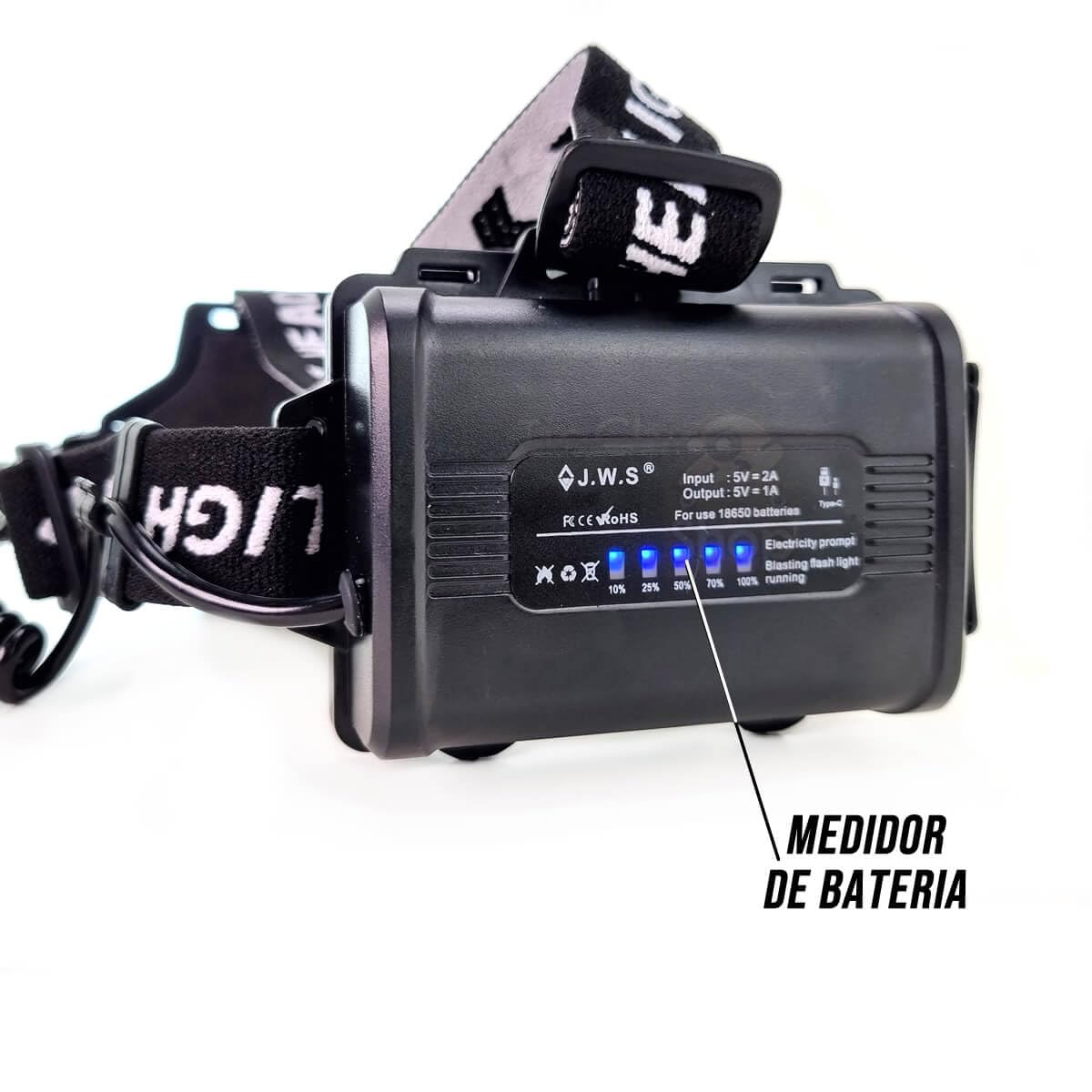 Lanterna de Cabeça Led V3 Ceramic Alcance de 1000mts Alimentada