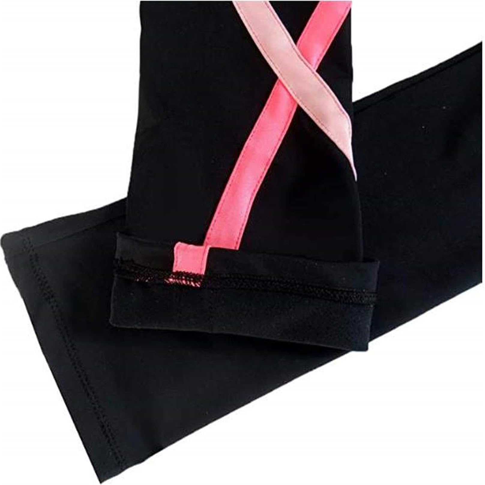 Pantalon de Patinage Artistique pour Enfant et Adulte Legging Collants avec Doublure Polaire Polaire Polaire Skate Training Collant Vêtements de Sport Vêtements de Sport,Rose,S