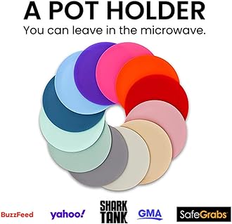 Safe Grabs: Original Microwave Mat as Seen on Shark Tank | Splatter Guard, Trivet, Hot Pad, Pot Holder, Minimize Mess (BPA Free, Heat Resistant, Dishwasher Safe), (Spruce, Safe Grabs (10" & 12"))