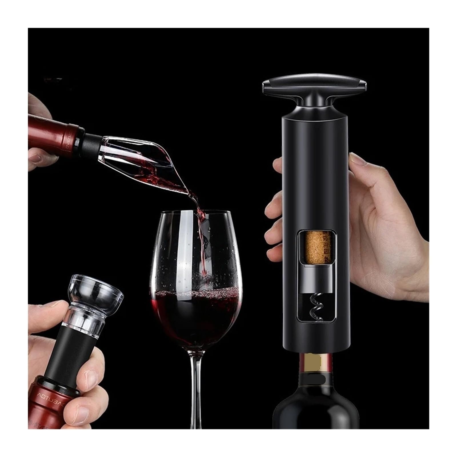 Multifunktionales Flaschenöffner-Set for den Haushalt, Korkenzieher for Wein und Bier