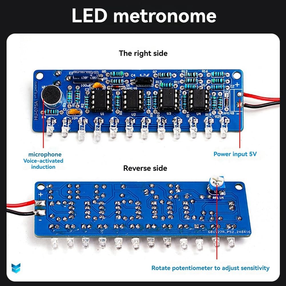 Kit de Haut-Parleur Bluetooth Bricolage avec Radio FM 87,5-108 MHz DIY Projet de Soudure Pratique Kit Électronique Assemblage de Soudure