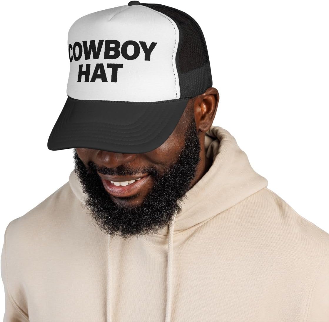 Cowboy Hat Foam Mesh Trucker Cap - Funny Hats with Sayings, Ironic, Rodeo, Cowpoke, Ranchero, Ranch Hand, Cow Boy Costume, Halloween Outfit, Yeehaw, Giddyup, Rancher, Western, Wild West