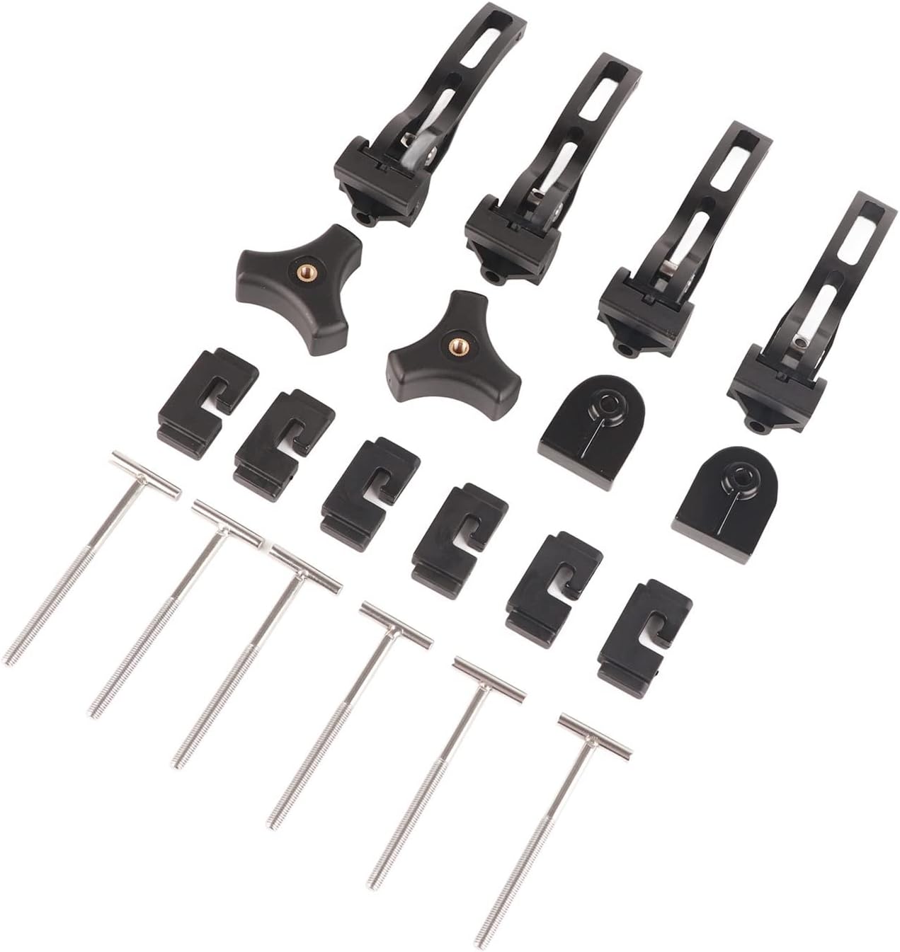 Tonneau Cover Clamp, Universal Rear Front Aluminum Clamp Kit for Hard Fold Cover Parts Set