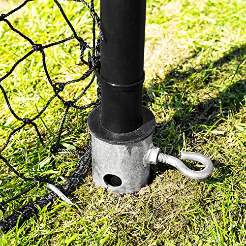 Stop That Ball™ - Socketed Ball Stop Net & Post System | Multi-Sport Ball Stop Netting for Backyard | Stop Any Basketball, Soccer Ball, Baseball & Lacrosse Balls (40ft) - Thumbnail 7