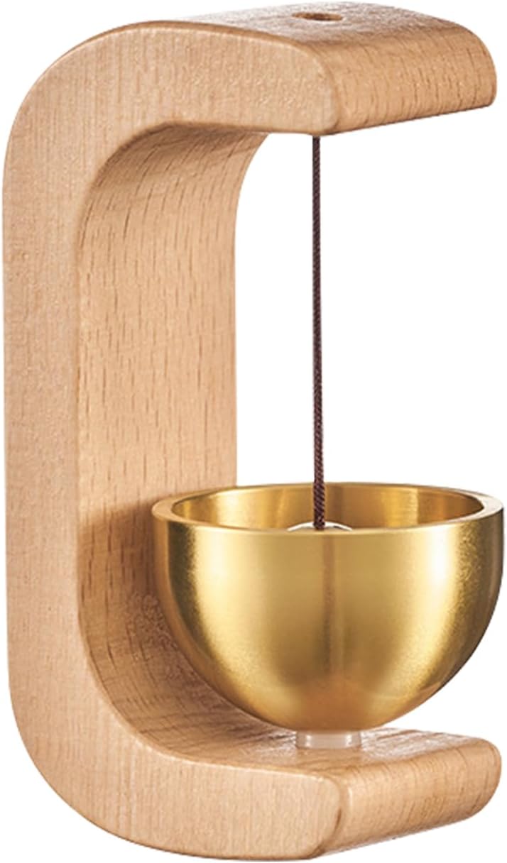 Magnetic Wood - Wooden C Shaped Magnetic Door Chime | Beech Magnetic Door Chime Vintage | Shopkeepers Bell Wood Door Chime | C Shape for Home, Shop Decoration