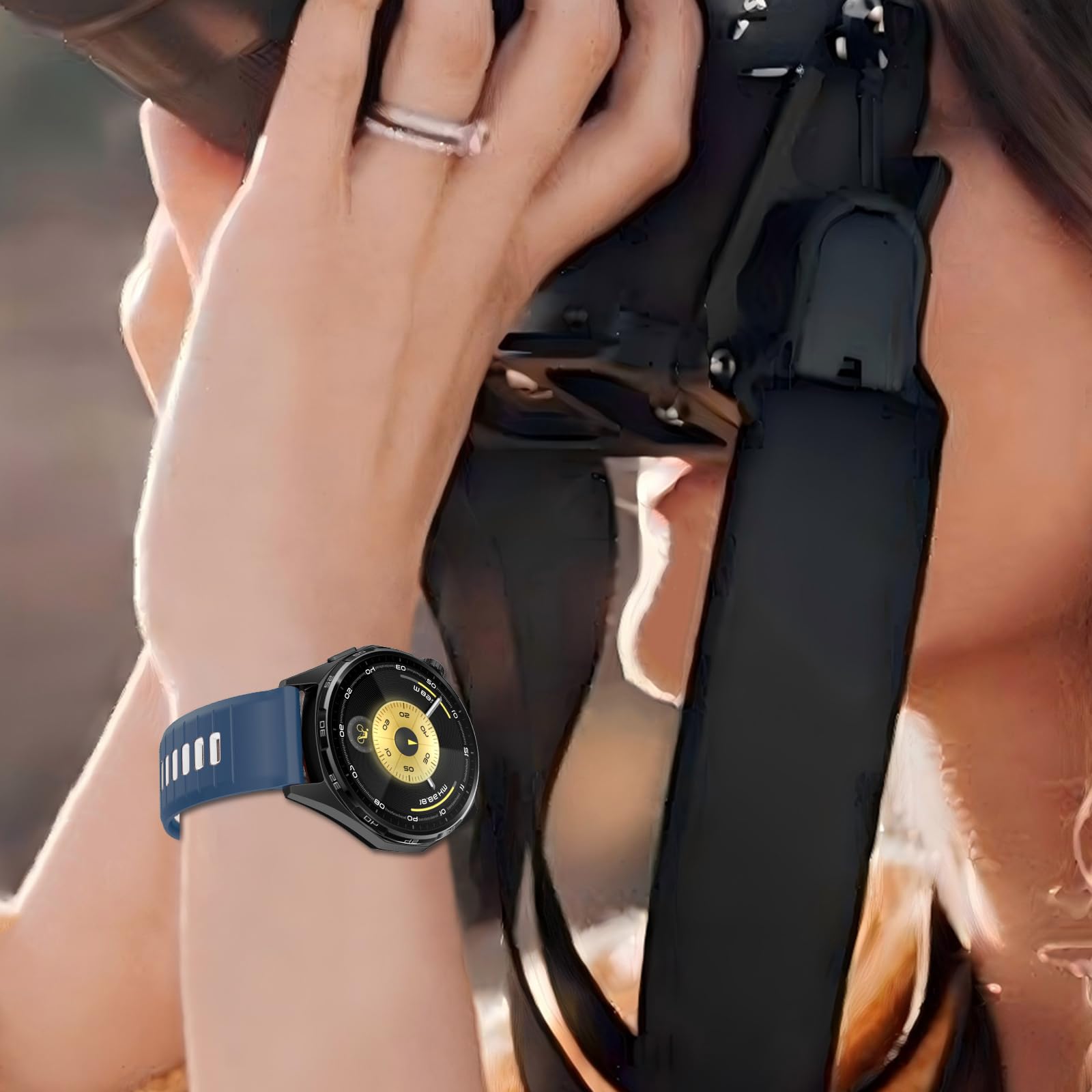 20mm Silicone Cinturino per Samsung Galaxy Watch 7/6/5/4/Garmin Active 6/5/Forerunner 570 42mm/165/Approach S50,Cinturini di Ricambio per Amazfit Active2/Amazfit GTS 4 mini/Watch GT 3/2 42mm