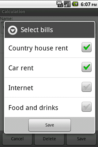 Shared Bills