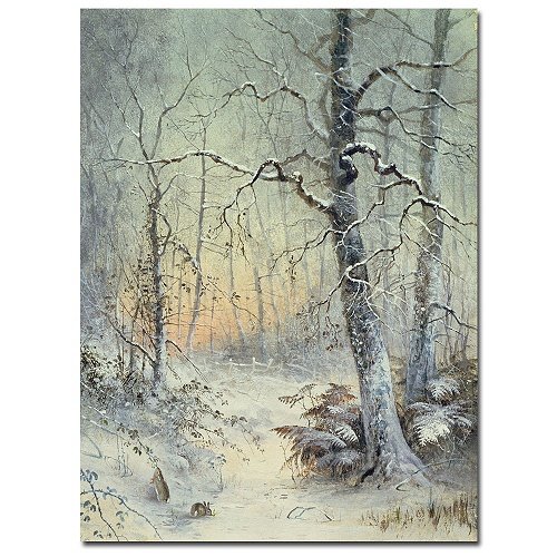 Trademark Fine ArtTrademark Fine Art Winter Breakfast by Joseph Farquharson, 18x24-Inch Canvas Wall