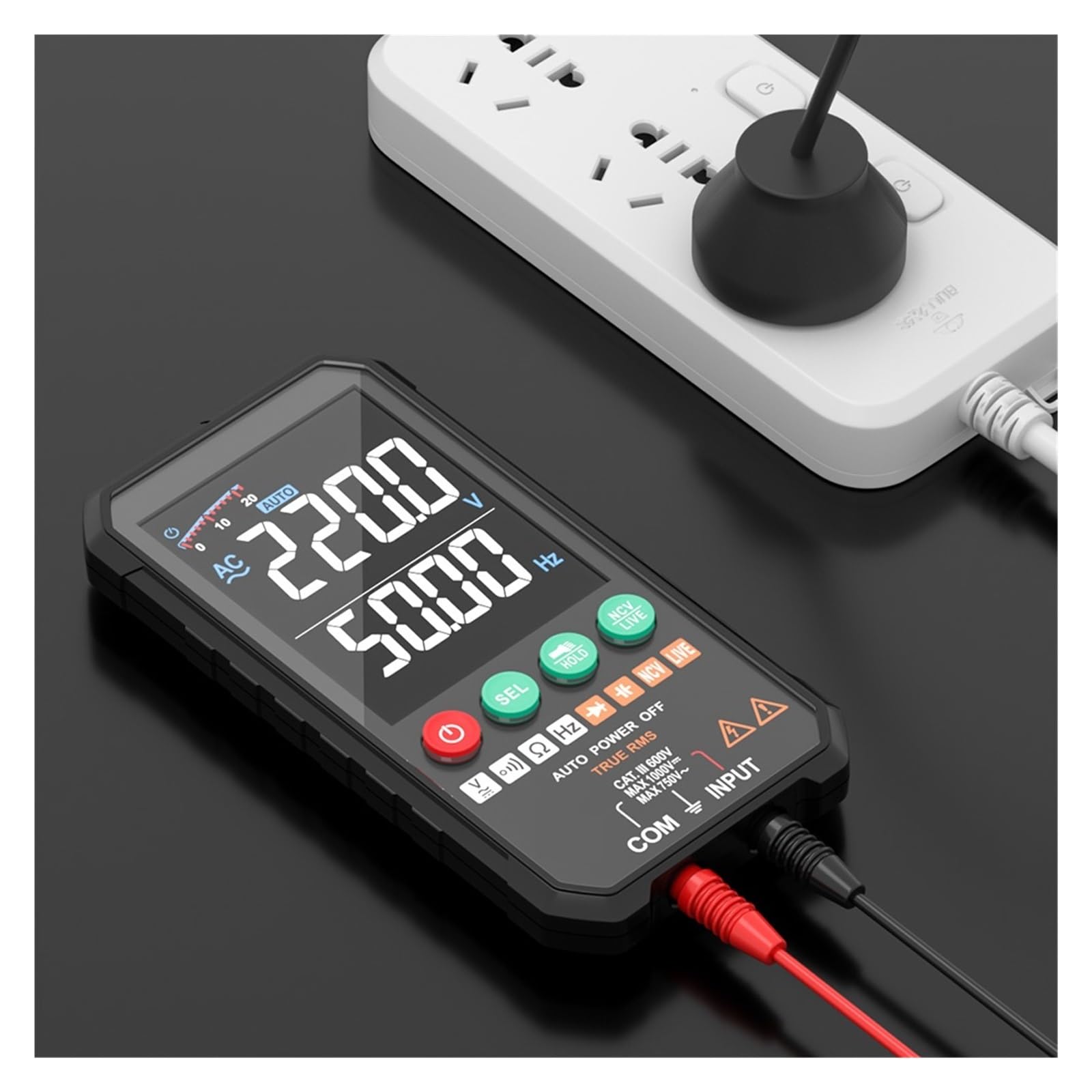 Profesjonalny, Precyzyjny 6000 Zliczeń 1000 V AC DC Multimetr Cyfrowy Ohm Hz NCV Live ℃ ΜF Duty Multimetro Woltomierz(FY107A)