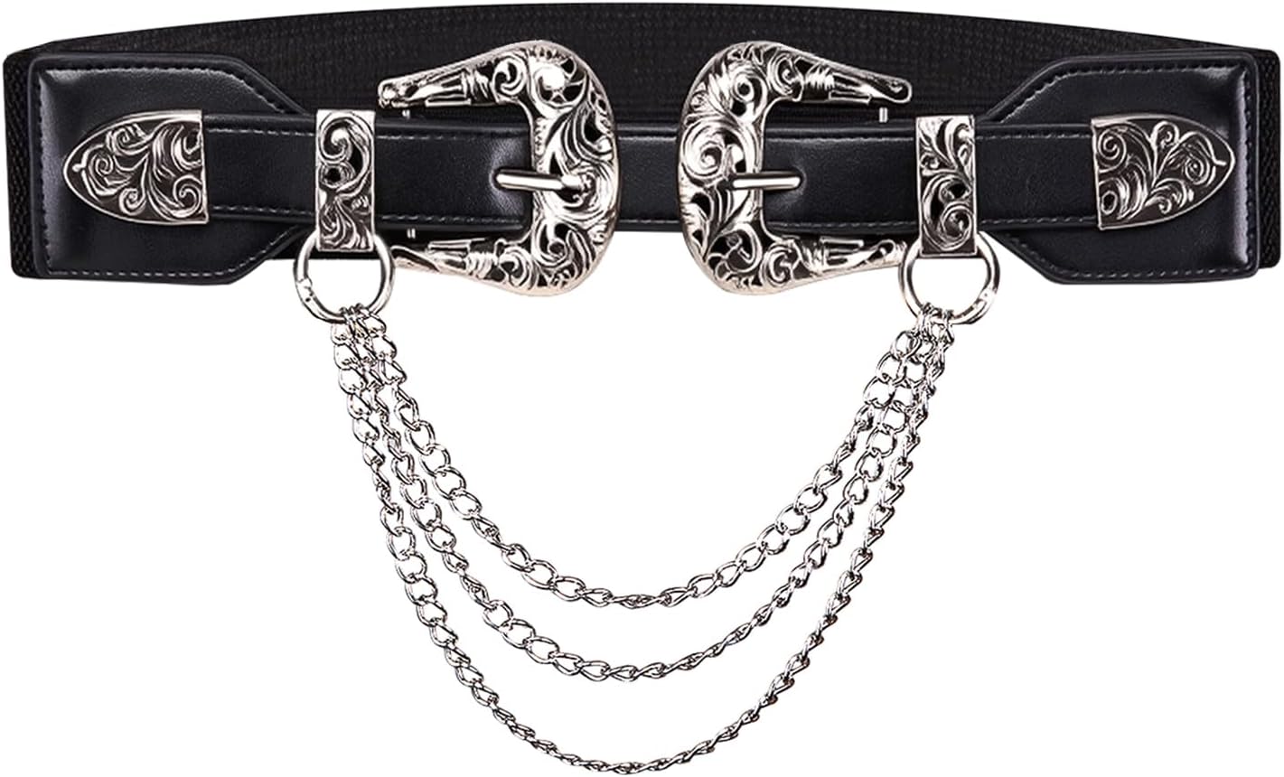 Barry.Wang Rhinestone Belts for Women Silver Gold Bling Belt Diamond Crystal Studded for Jeans Dress Bridal Christmas