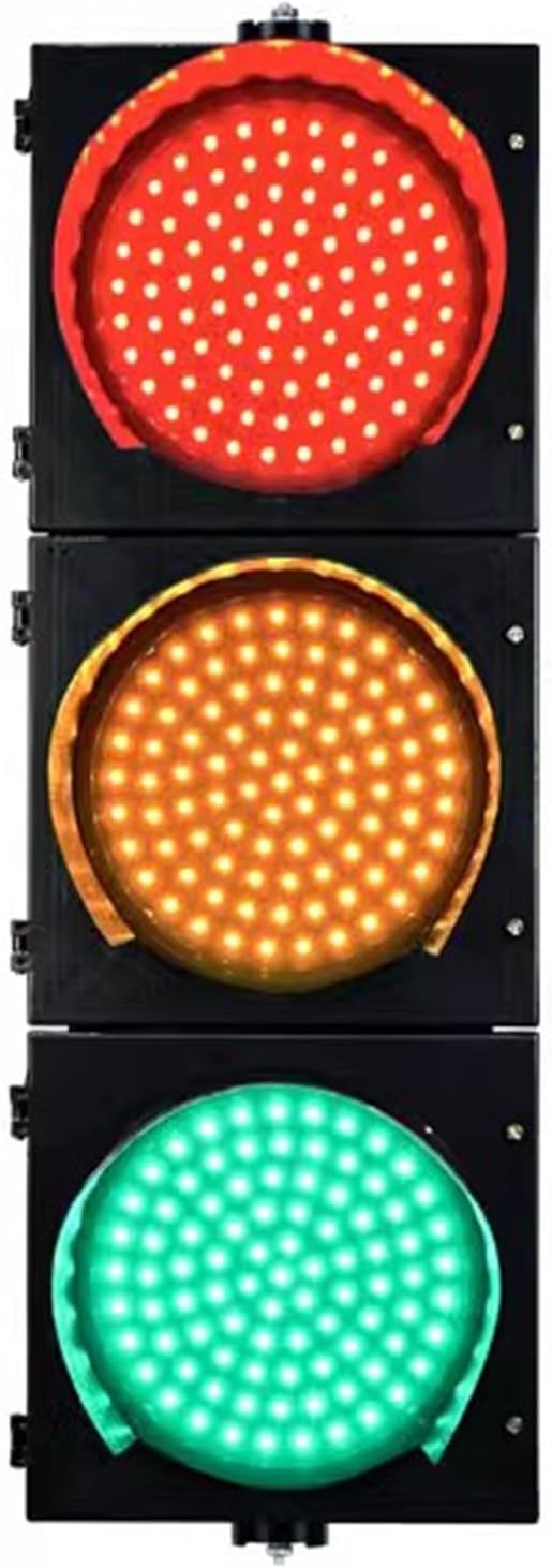 LED Pedestrian Warning Light, Red/Green/Yellow Traffic Light, Industrial Indicator Lamp, Car and Pedestrian Road Signs Traffic Lamp, Easy to Install(300mm/12in)