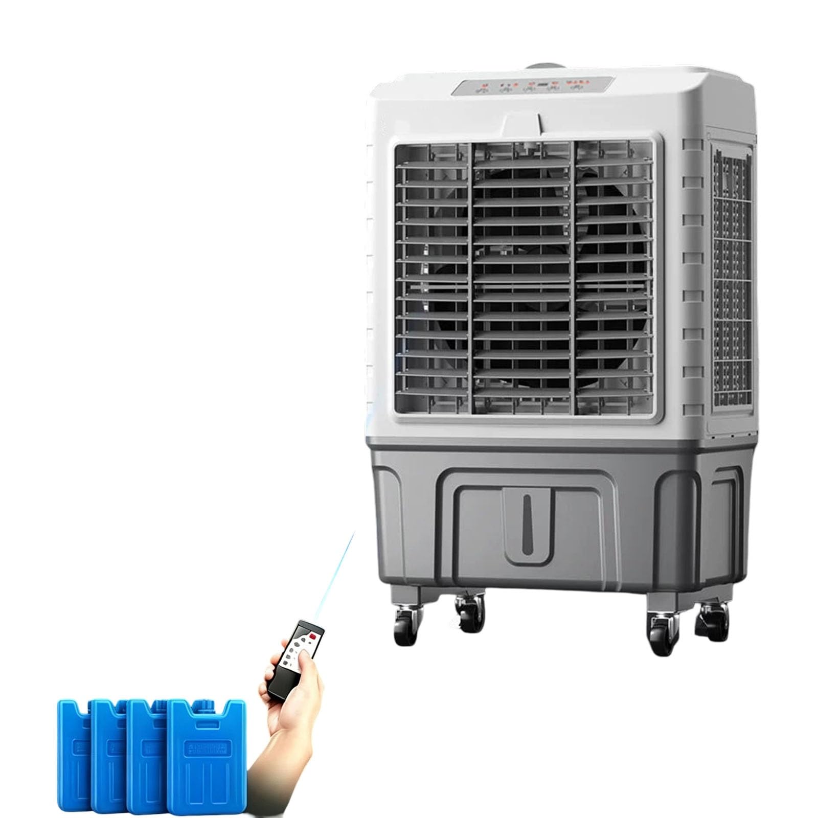 Laohucai One Color Evaporative Air Cooler On Wheels, 10M Long Distance Airflow
