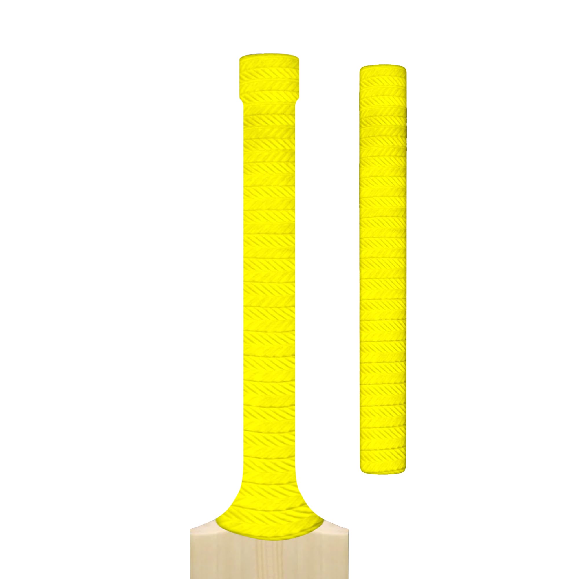 Cricket Bat Grips – Premium Rubber Cricket Bat Grip Tape for Maximum Hold & Shock Absorption | 4 Styles | Multi-Color | Pack of 1| Durable Bat Grips Cricket (1, Yellow, Grooved)