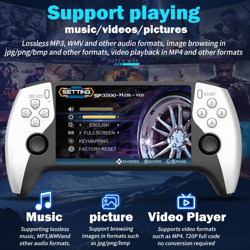 ゲームエミュレーター SF3500 Amazon | SF3500 レトロハンドヘルドゲーム機 - HD 5.5インチIPS