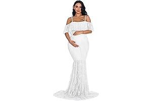 Elegant White Maternity Dress for a Captivating Baby Shower