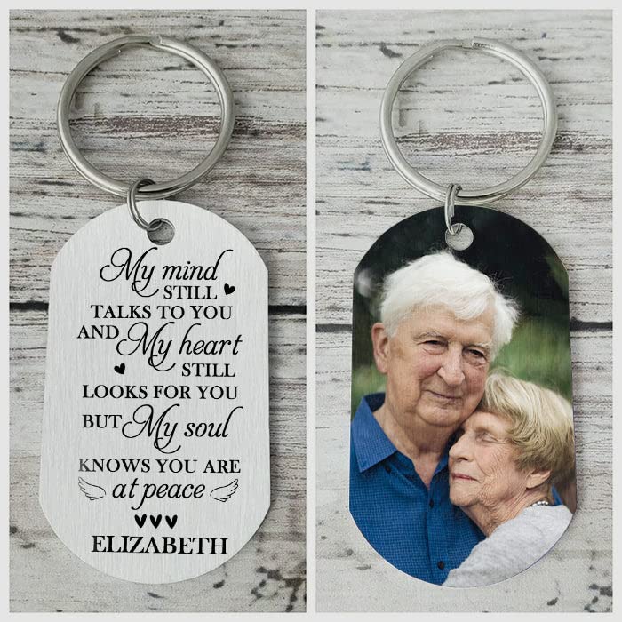 Pawfect House Personalized Photo Keychains - Memorial & Sympathy Gifts for Loss of Mom or Loved One