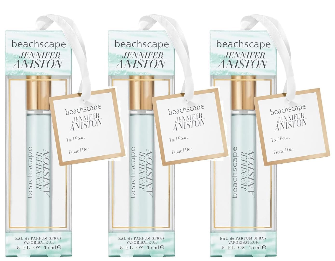 Jennifer Aniston Beachscape Mini Purse size Spray 0.5 oz (3 Pack)