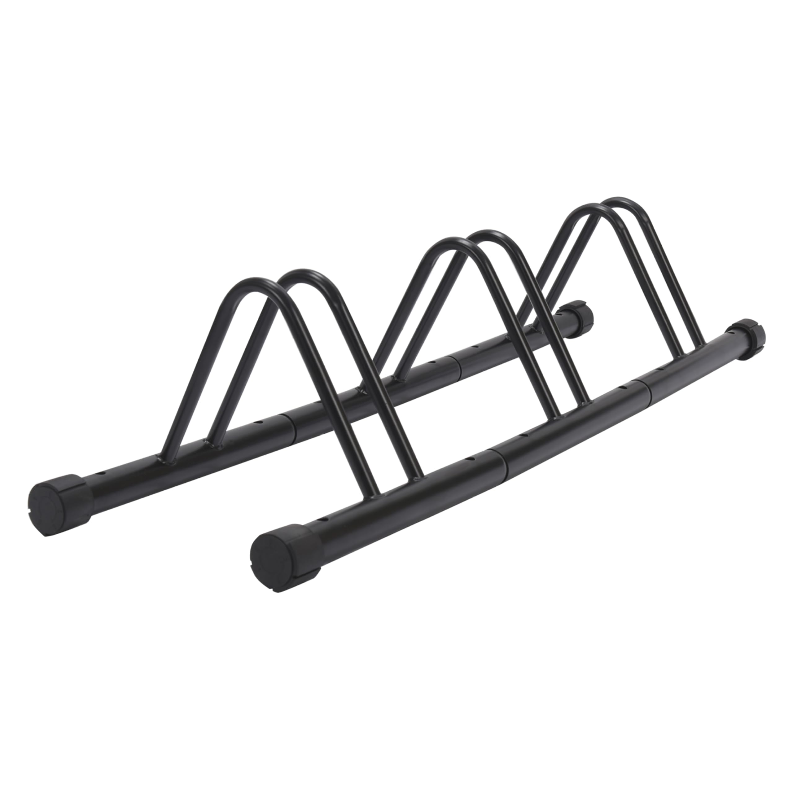 PRO BIKE TOOL Floor Bike Rack - 3 Bike Storage Rack to Organize and Secure Bicycle - Compact Garage Bike Rack Designed for Small Spaces and Fits All Bikes - Bicycle Stand for Parking - Black