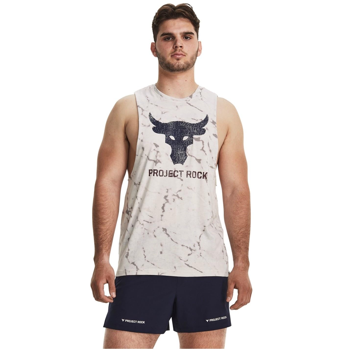 Under Armour Camiseta sin mangas Project Rock Bull para hombre