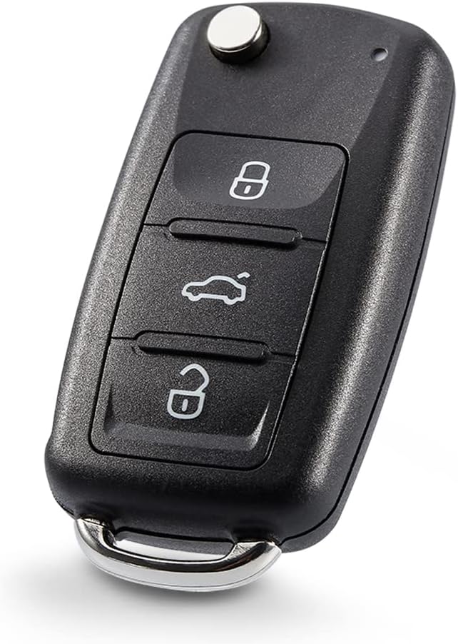 Vw Key Fob Cover Replacement For Vw Golf Mk6 Beetle Jetta Polo Skoda Sharan Seat Tiguan Touran Octavia Remote Car Key Cover Case, 3 Button Vw Polo Key Fob, Golf Flip Key - With Blade