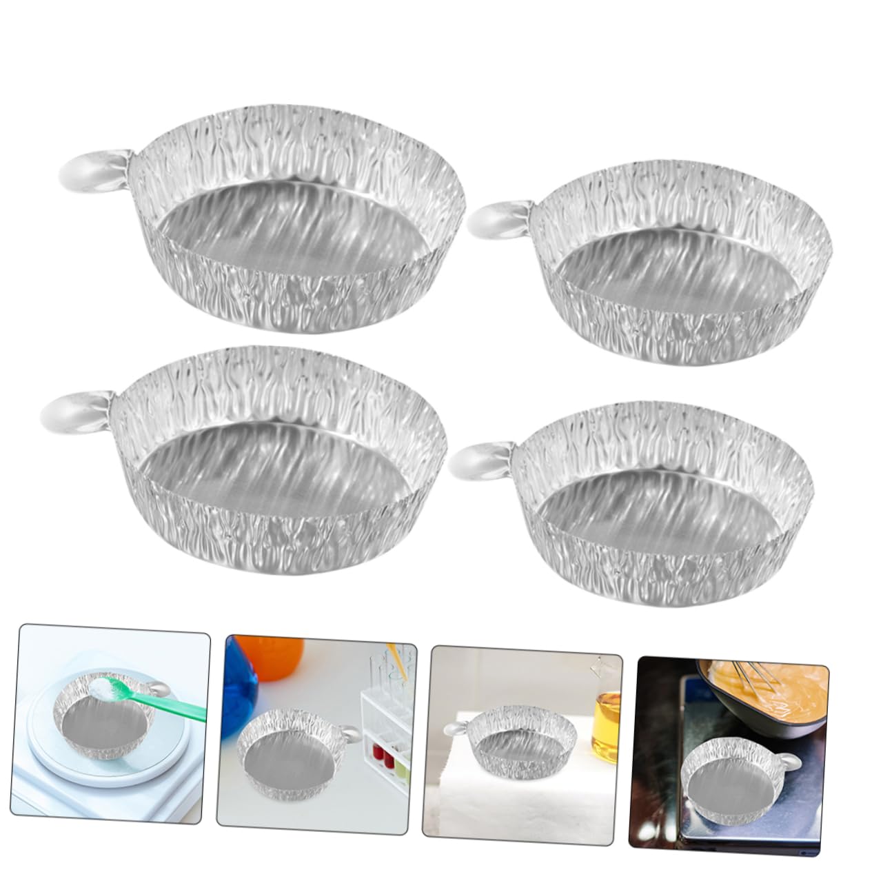Cabilock 5 Set Piatto Per Pesare in Foglio Di Alluminio Pesatura Micro Campionamento Vassoi Scala Bakeware Misurare Pesa Barche Forniture Di Laboratorio Teglie Di Alluminio 50 Pezzi*5