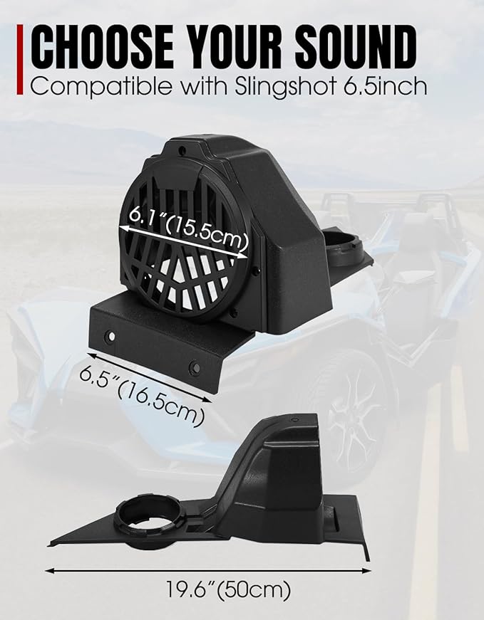 Parlantes Traseros A & UTV PRO 6.5" para Polaris Slingshot 2015-2025 miniatura 2